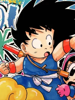 Little Son Goku & Little Chi-Chi Valentine's Day Special Decoration Painting - Dragon Ball - Xingkong Studio