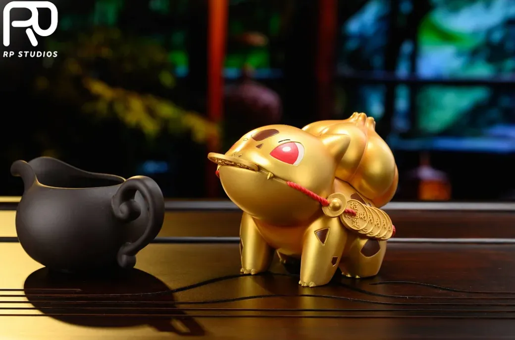 Lucky Bulbasaur Tea Pot - Pokemon Resin Statue - RP Studios