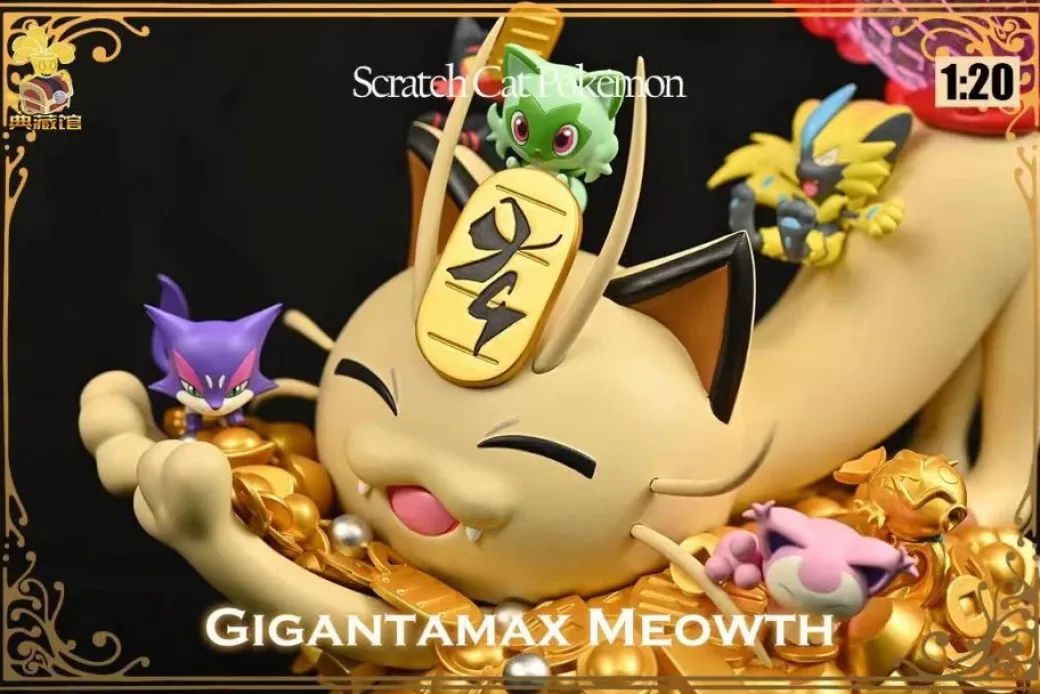 Lucky Gigantamax Meowth - Pokemon Resin Statue - FangTang Studio