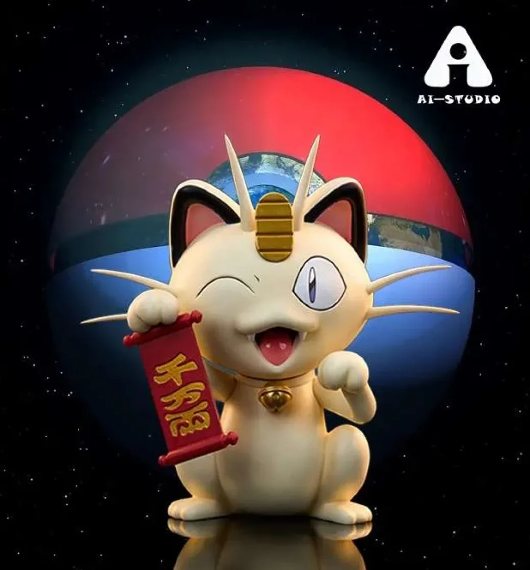 Lucky Meowth - Pokemon Resin Statue - Ai_Studio