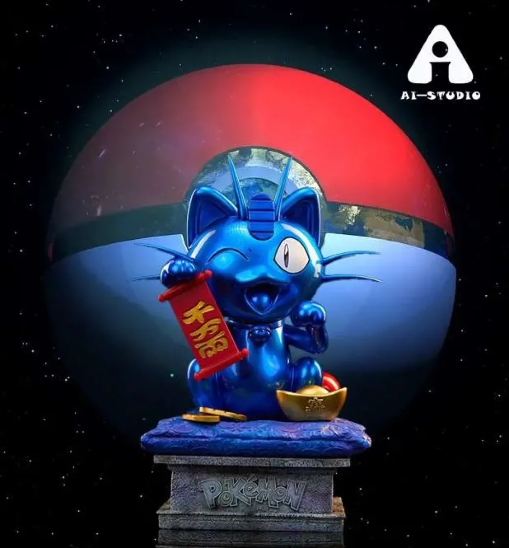 Lucky Meowth - Pokemon Resin Statue - Ai_Studio