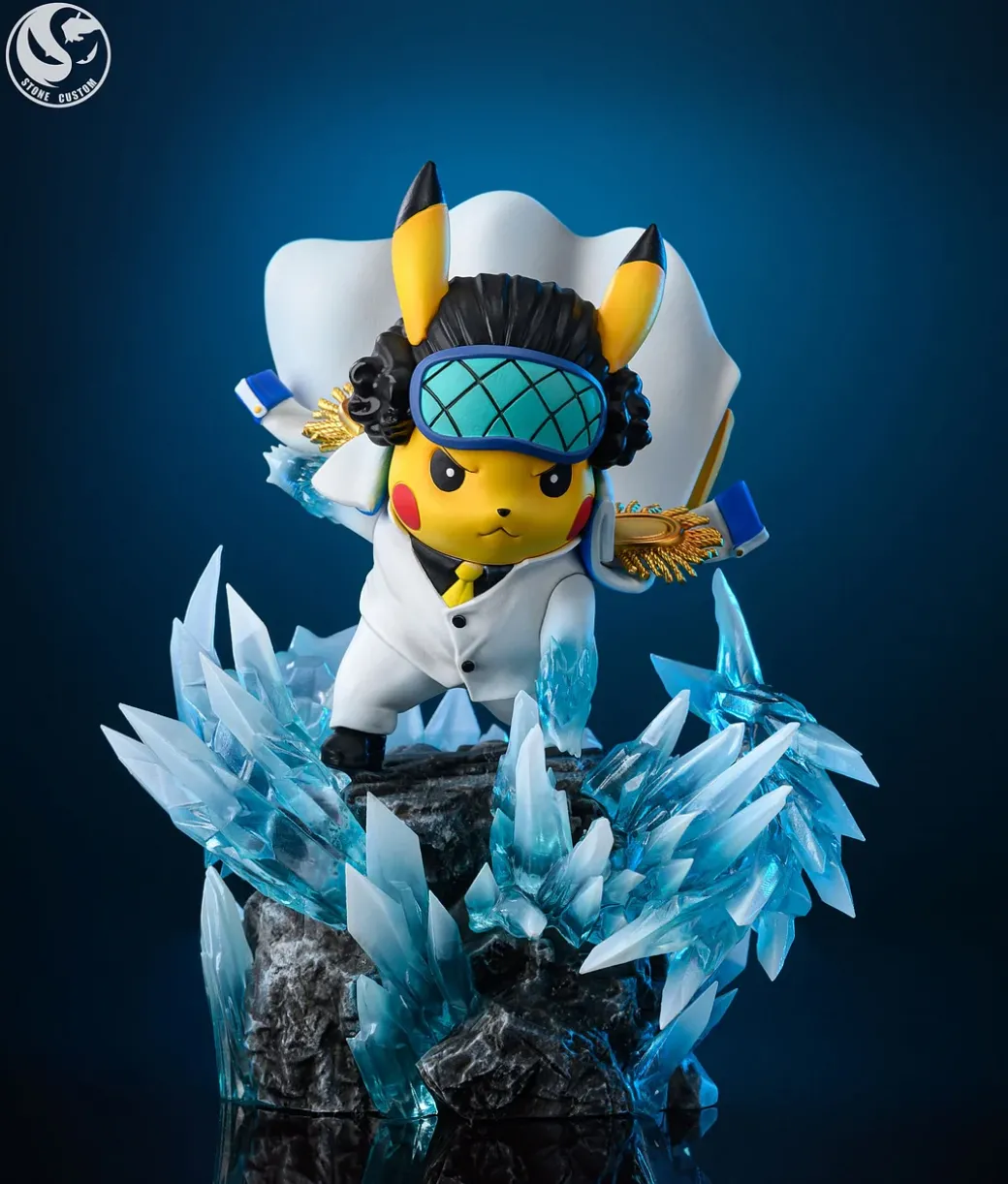 Marines Admirals Akainu & Kizaru & Kuzan Cosplay Pikachu - ONE PIECE Pokemon Resin Statue - ST Studio