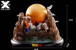 Master and apprentice of Turtle School crossing log bridge with LED - Dragon Ball Resin Statue - B-SIX Studios