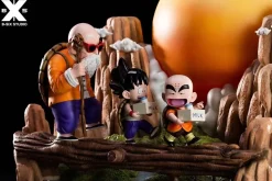Master and apprentice of Turtle School crossing log bridge with LED - Dragon Ball Resin Statue - B-SIX Studios