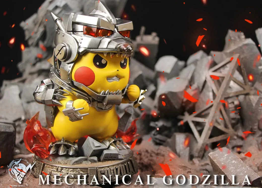 Mecha Godzilla Cosplay Pikachu - Pokemon Resin Statue - HARD SHELL Studios