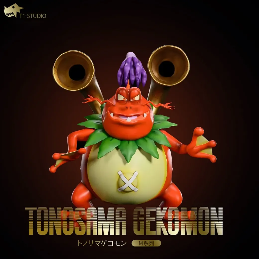 Medium Series Sitting Piedmon & Tonosama Gekomon - Digimon Resin Statue - T1 Studio