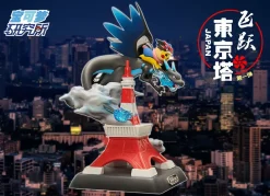 Mega charizard & Pikachu Leap Series Tokyo Tower - Pokemon Resin Statue - PL Studios