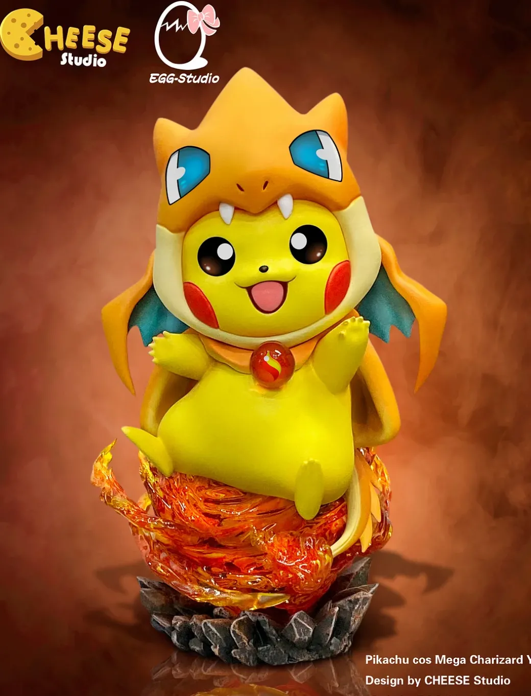Mega Charizard X & Y Cosplay Pikachu - Pokemon Resin Statue - CHEESE Studio