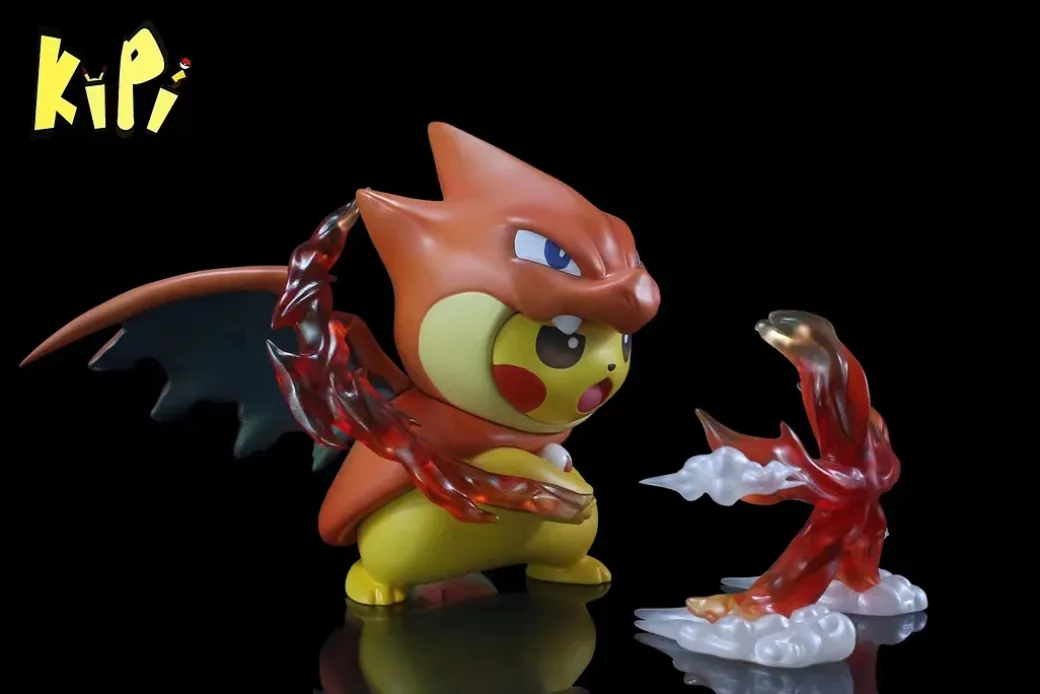 Mega Charizard Y Cosplay Pikachu - Pokemon Statue - Kipi Studio