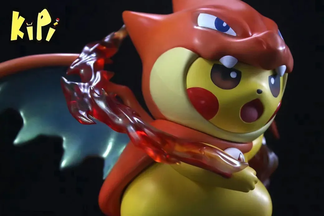 Mega Charizard Y Cosplay Pikachu - Pokemon Statue - Kipi Studio