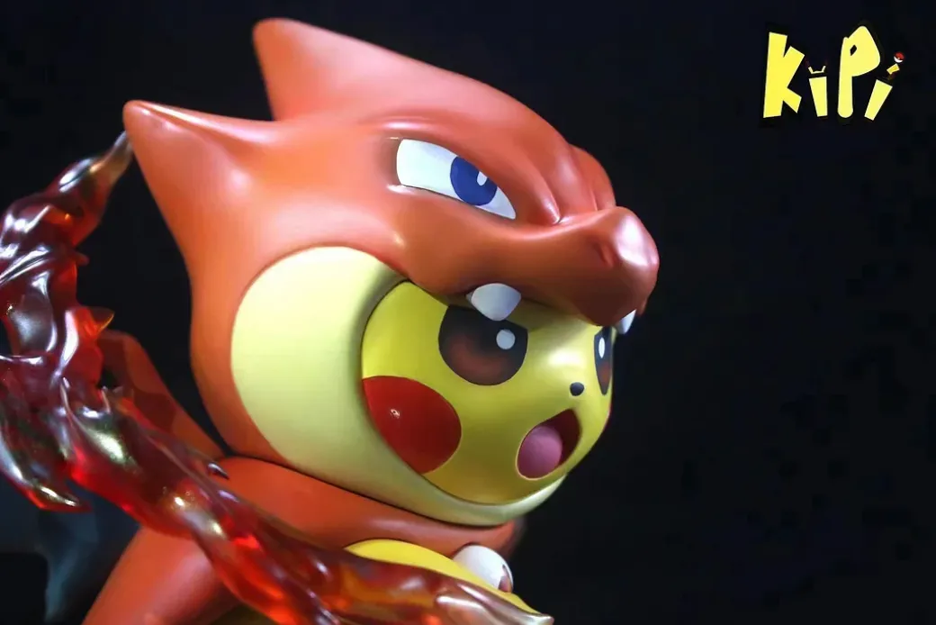 Mega Charizard Y Cosplay Pikachu - Pokemon Statue - Kipi Studio