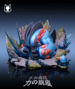 Mega Swampert & Swampert Pokeball & Mudkip Pokeball - Pokemon Resin Statue - MiKo Studio