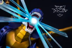 Metal Garurumon with LED - Digimon Resin Statue - Moon Goddess Studios