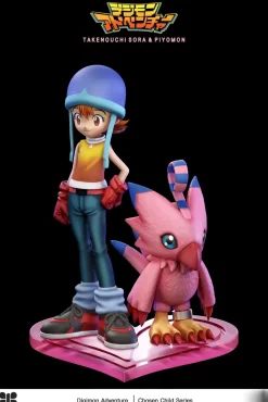 MH & 1/6 Scale Sora Takenouchi & Biyomon - Digimon Resin Statue - Butterfly Studio