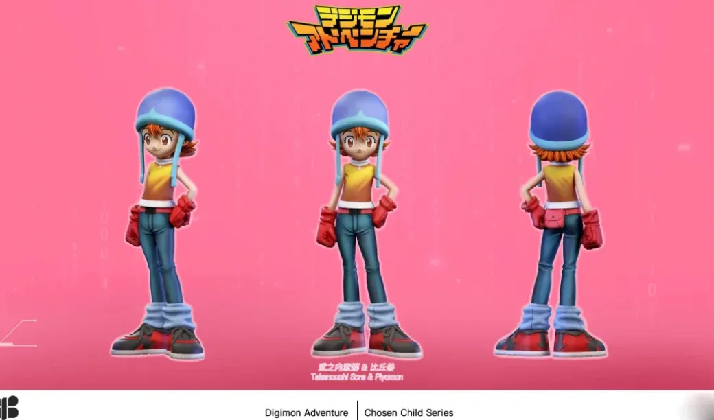 MH & 1/6 Scale Sora Takenouchi & Biyomon - Digimon Resin Statue - Butterfly Studio