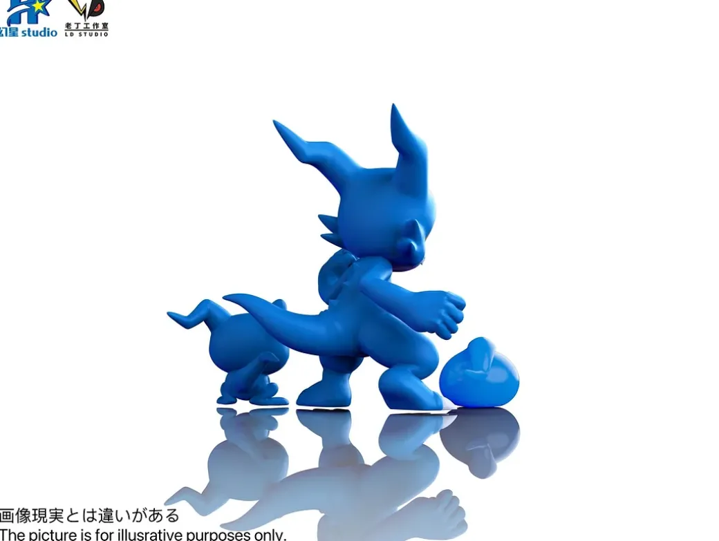 MH Scale V-mon & Chibimon & Chicomon - Digimon Resin Statue - HuanXing Studio