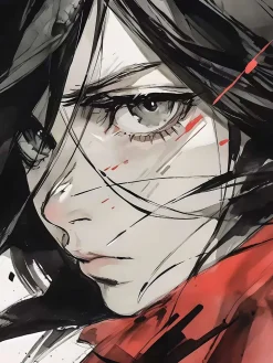 Mikasa Ackerman Decorative Painting - Attack On Titan - Xingkong Studio