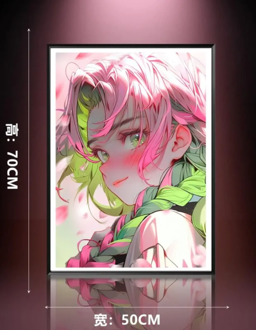 Mitsuri Kanroji Decorative Painting - Demon Slayer: Kimetsu no Yaiba Decorative Painting - AMaoHuaShe Studio