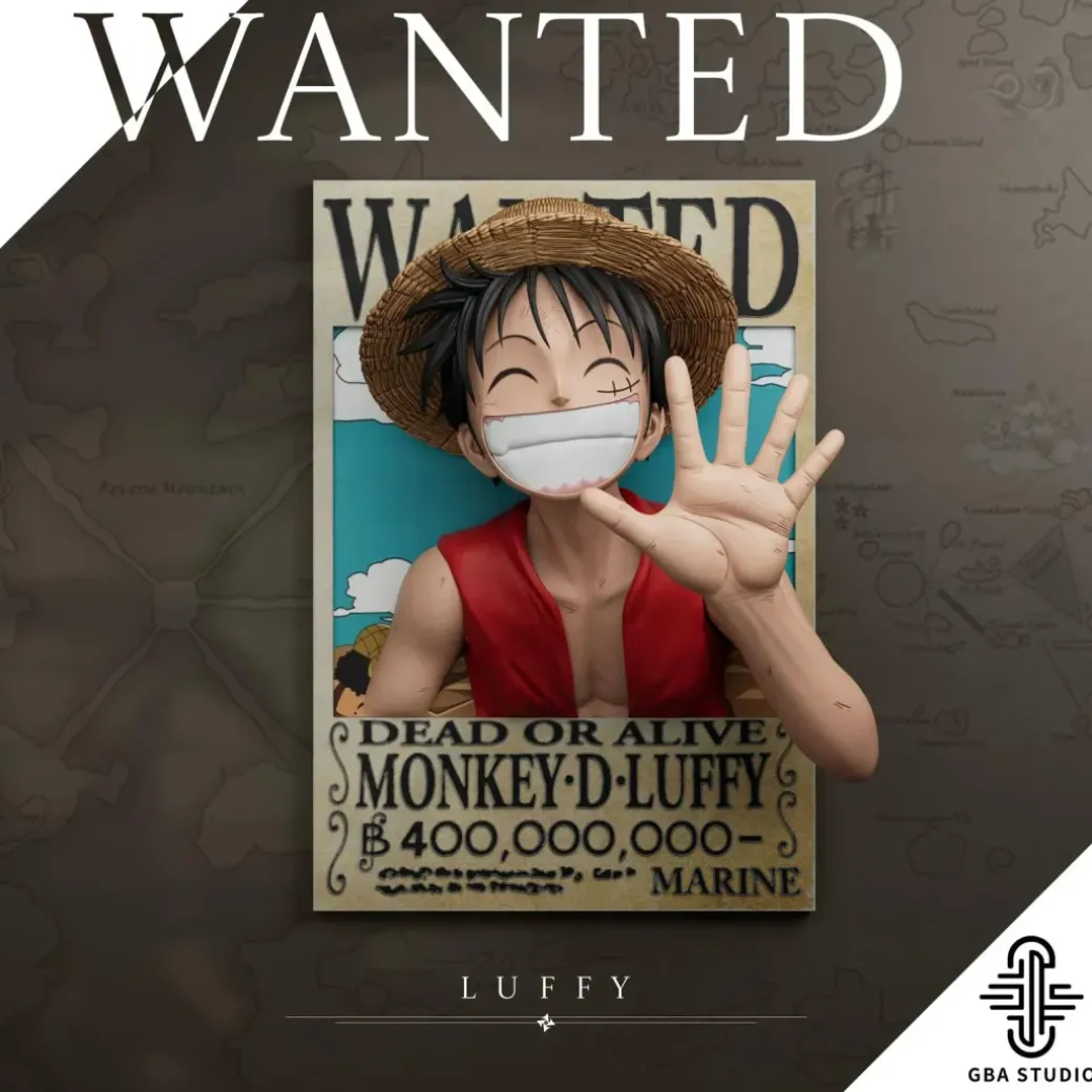 Monkey D. Luffy & Tony Tony Chopper Wanted Fridge Magnet - ONE PIECE Resin Statue - GBA Studio