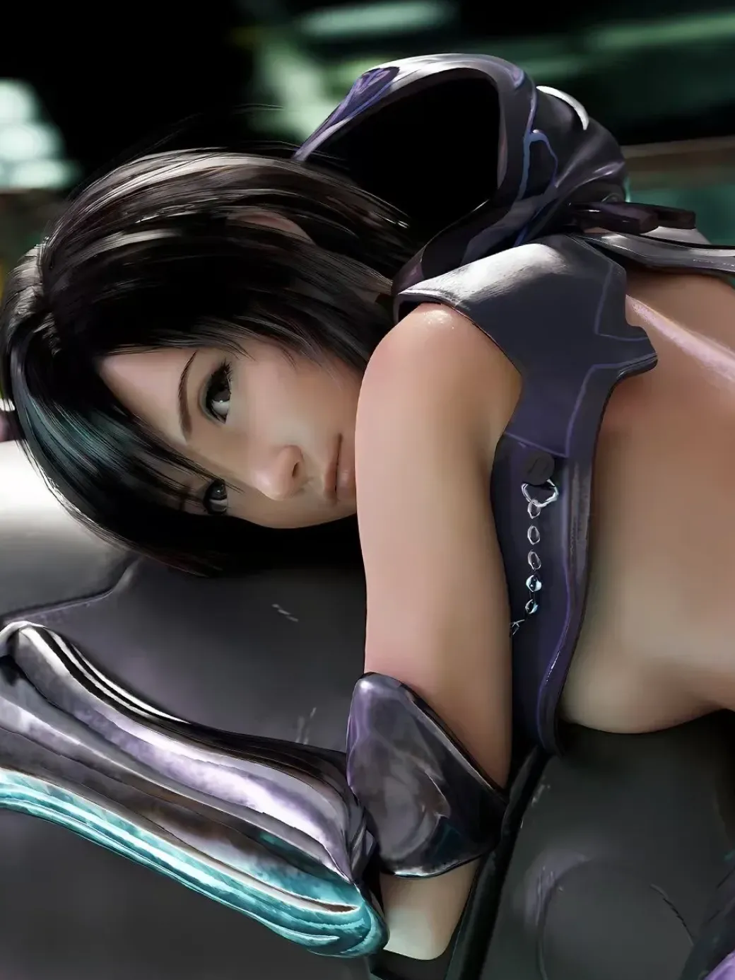 Motorbike Ver. Tifa Lockhart Decorative Painting - (FF7) Final Fantasy VII - Xingkong Studio