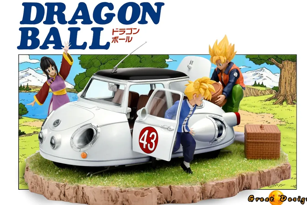 Motorcycle Series Son Goku Family with LED - Dragon Ball Resin Statue - GD Studios