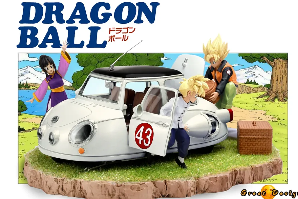 Motorcycle Series Son Goku Family with LED - Dragon Ball Resin Statue - GD Studios