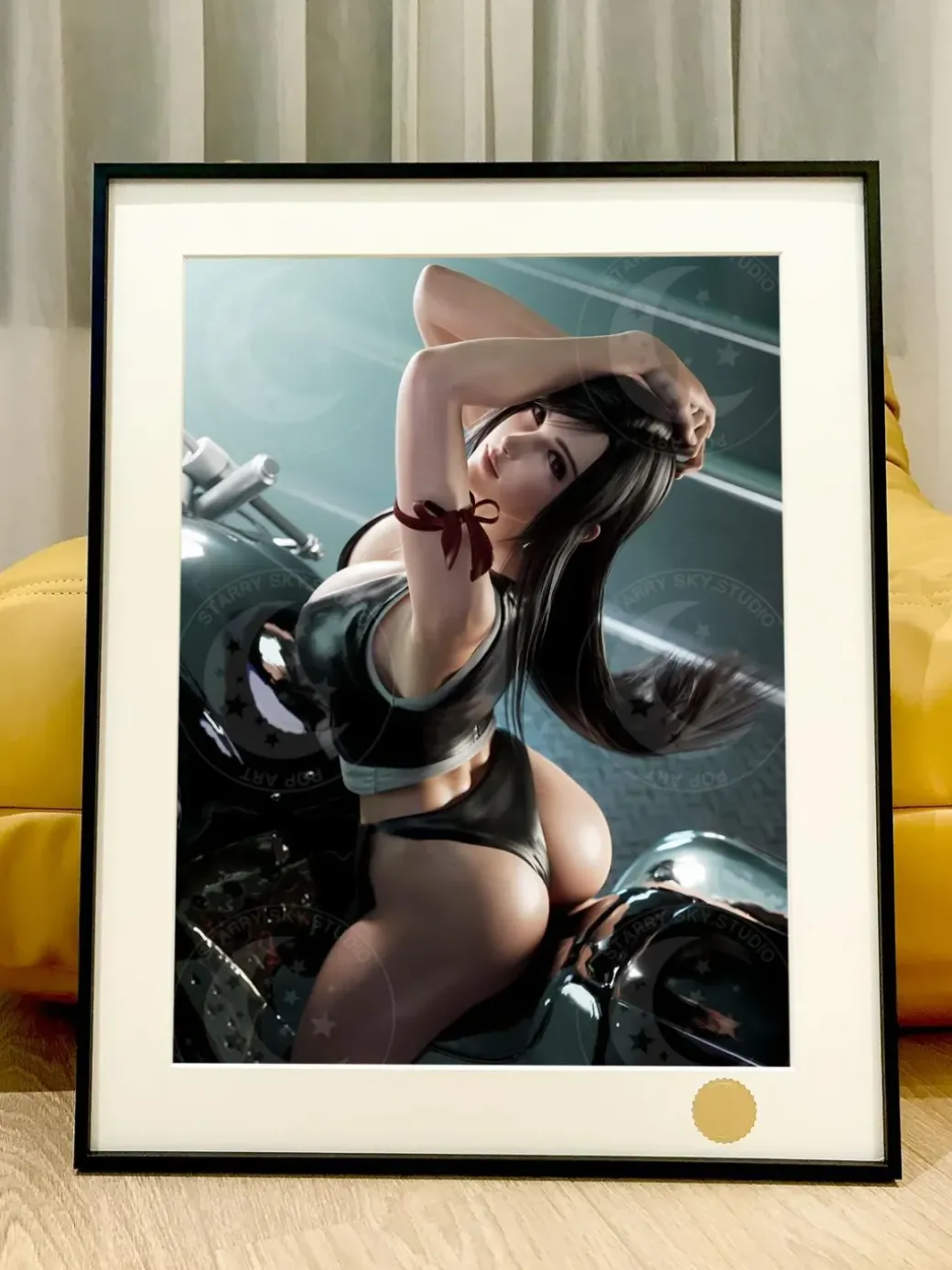 Motorcycle Tifa Lockhart Decorative Painting - (FF7) Final Fantasy VII - Xingkong Studio