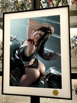 Motorcycle Tifa Lockhart Decorative Painting - (FF7) Final Fantasy VII - Xingkong Studio