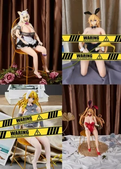 Moveable Bunny Girl Series Coconut & Erina Nakiri & Chie & Caroline Yuri - Nekopara Food Wars!: Shokugeki no Soma Original Design Statue - Otaku Arts Studio