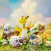Natural Scene Series Ampharos Family - Pokemon Resin Statue - Moon Shadow Studios