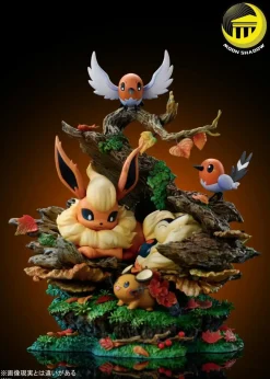 Natural Series Flareon & Cyndaquil & Dedenne & Fletchling - Pokemon Resin Statue - Moon Shadow Studios