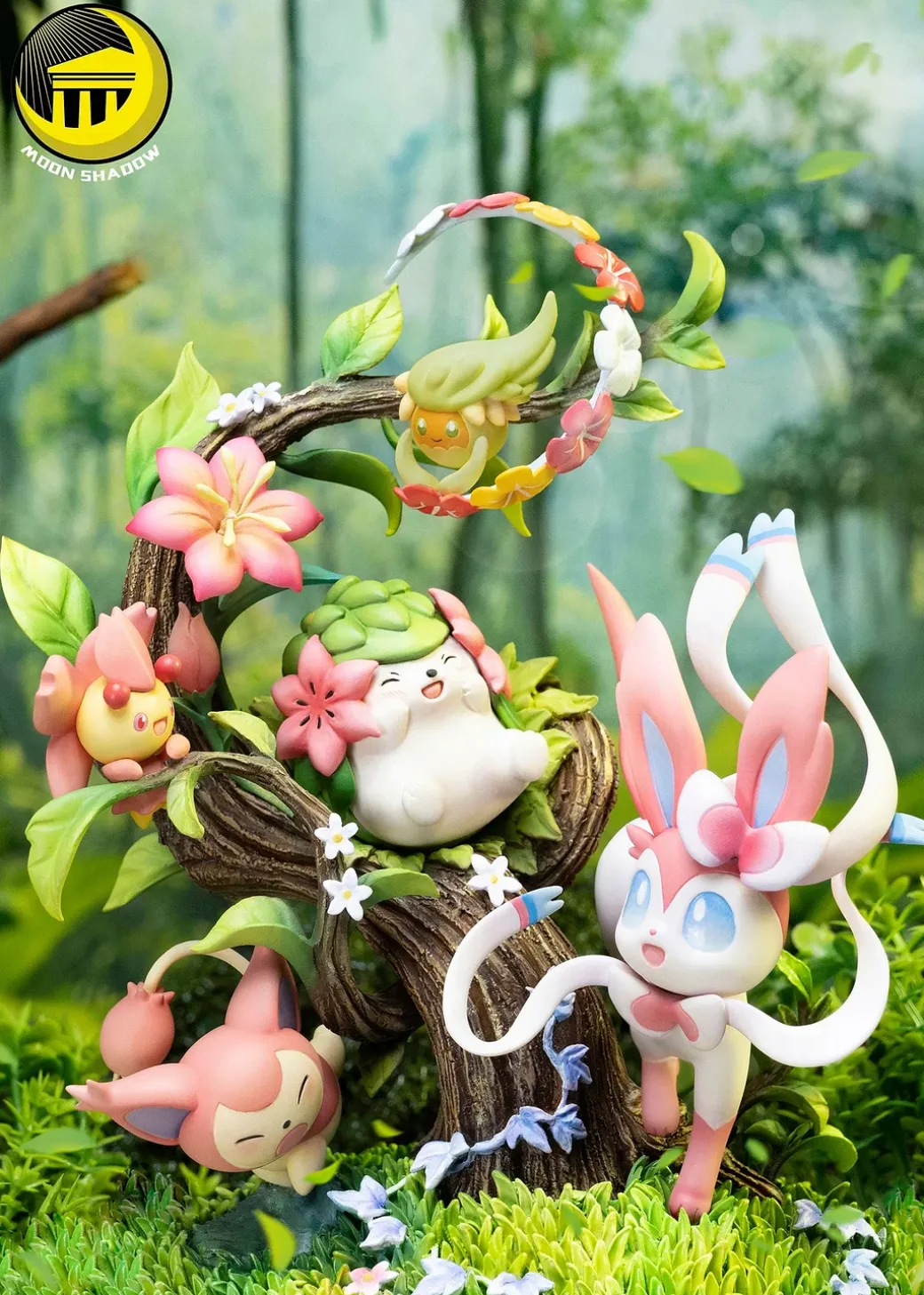 Nature Series Grass-type Family - Pokemon Resin Statue - Moon Shadow Studios