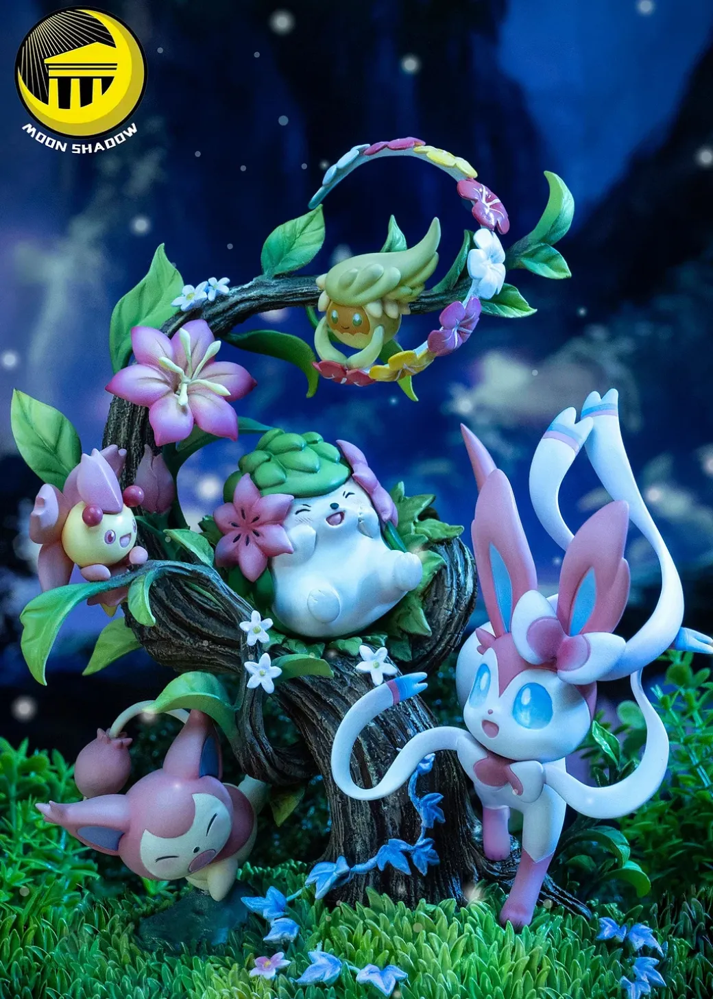 Nature Series Grass-type Family - Pokemon Resin Statue - Moon Shadow Studios