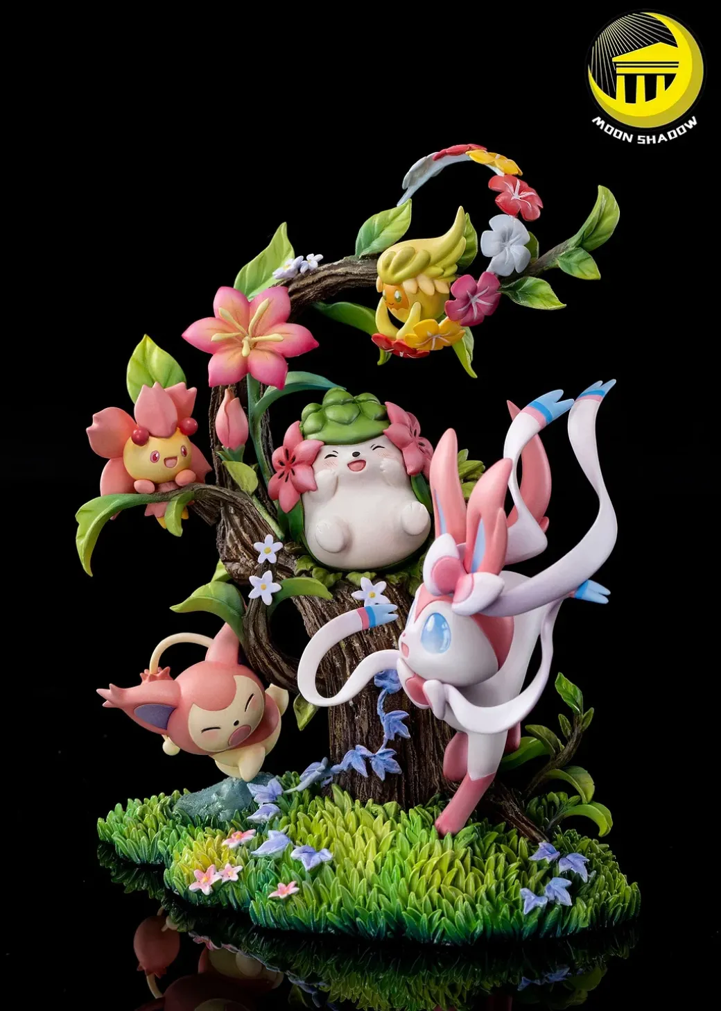 Nature Series Grass-type Family - Pokemon Resin Statue - Moon Shadow Studios