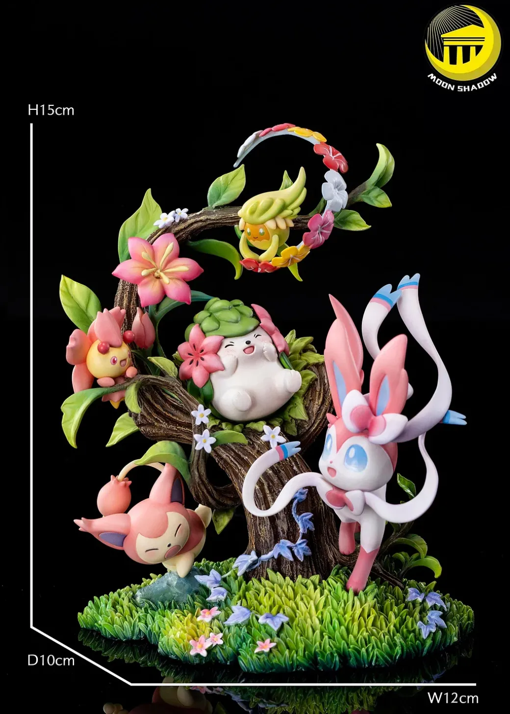 Nature Series Grass-type Family - Pokemon Resin Statue - Moon Shadow Studios