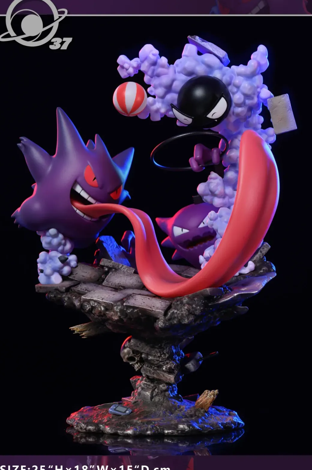 Naughty Gengar Family - Pokemon Resin Statues - 37Lab Studios