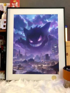 Night Attack Gengar Decorative Painting - Pokemon - Xingkong Studio
