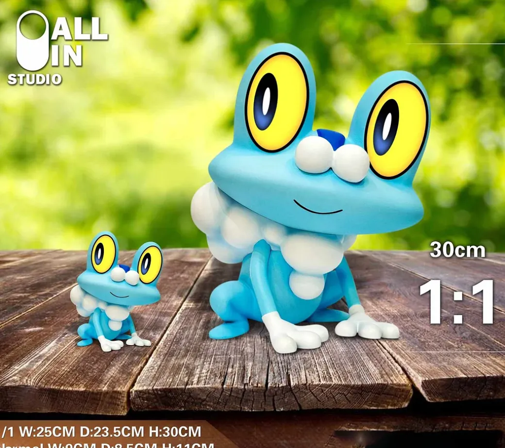 Normal & 1/1 Size Froakie - Pokemon Resin Statue - ALL IN Studio