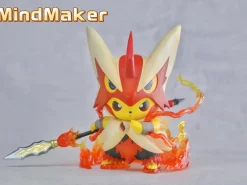 Original Colour Mega Blaziken Cosplay Pikachu - Pokemon Resin Statue - MindMaker Studio