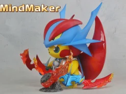 Original Colour Mega Salamence Cosplay Pikachu - Pokemon Resin Statue - MindMaker Studio