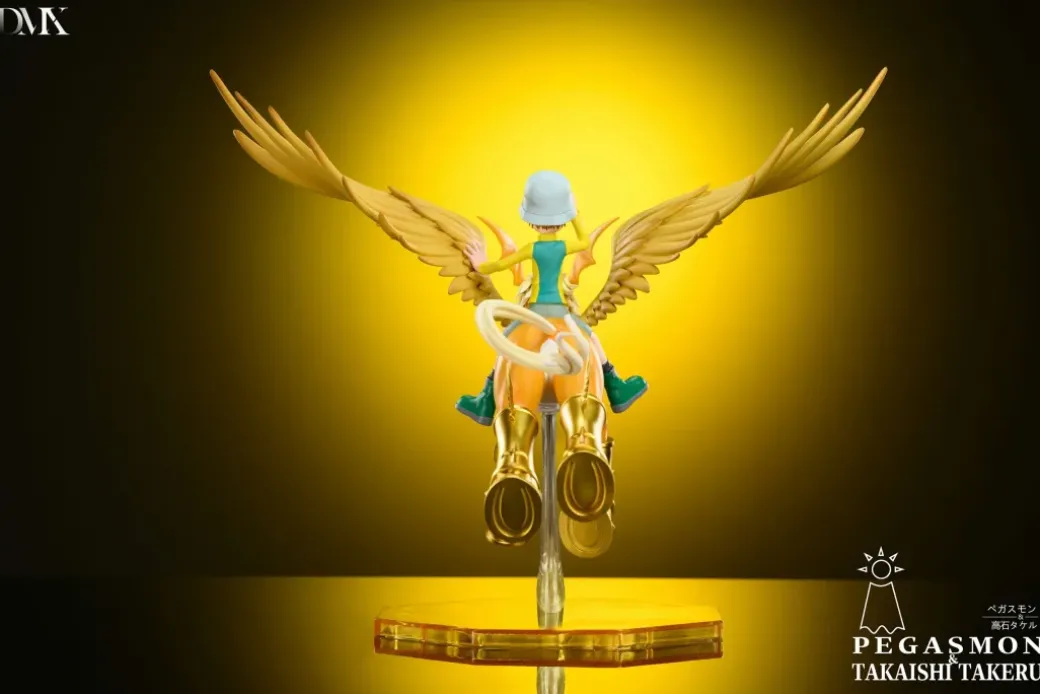 Pegasmon & Takeru Takaishi & Nefertimon & Kari Kamiya - Digimon Resin Statue - DMX Studios