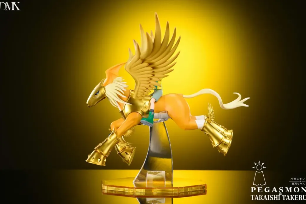 Pegasmon & Takeru Takaishi & Nefertimon & Kari Kamiya - Digimon Resin Statue - DMX Studios