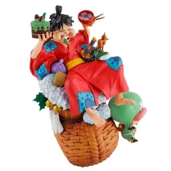 Petitrama DX Logbox Re Birth 01 Monkey D. Luffy & Tony Tony Chopper - ONE PIECE Official Statue - MegaHouse