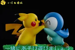 Pikachu & Piplup Playing - Pokemon Statue - XiaoDingDang Studio