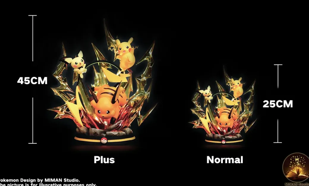 Pikachu Family - Pokemon Resin Statue - MIMAN Studios