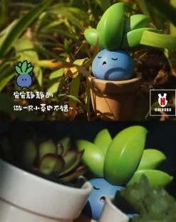 Pokemon Lying Flat Series Oddish - Pokemon Resin Statue - HuLuoBo Studios