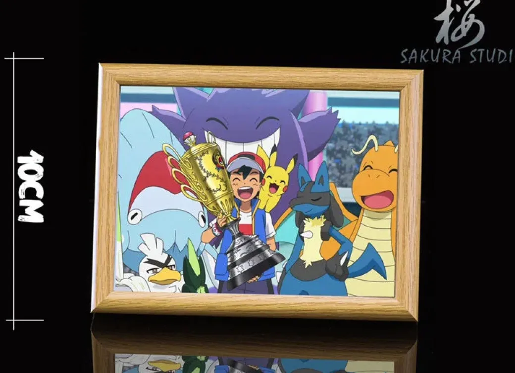 Pokemon World Champion Ash Ketchum - Pokemon Resin Statue - SAKURA Studio