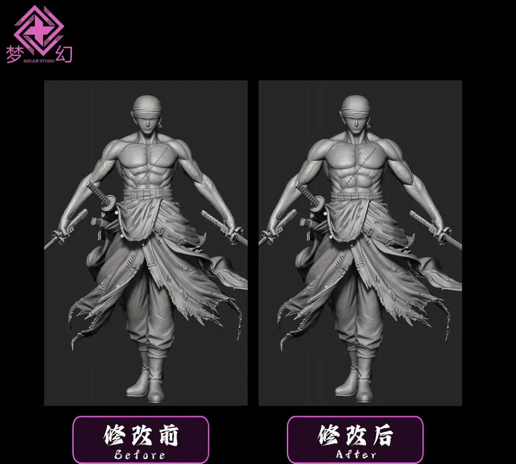 POP & 1/5 Scale Enma Roronoa Zoro with LED - ONE PIECE Resin Statue - Dream Studios