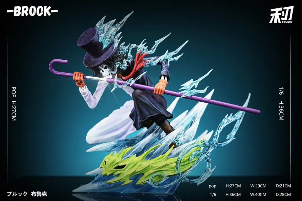 POP & 1/6 Scale Swordman Series 001 Brook - ONE PIECE Resin Statue - LiRen Studio