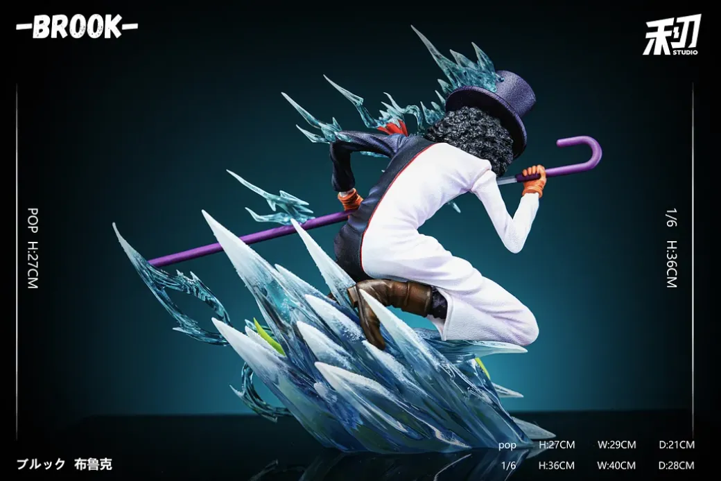 POP & 1/6 Scale Swordman Series 001 Brook - ONE PIECE Resin Statue - LiRen Studio